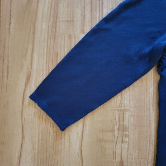 J Jill Shirt Top Womens Medium Black Linen Knit Crochet Lace Neckline Timeless - Picture 7 of 11